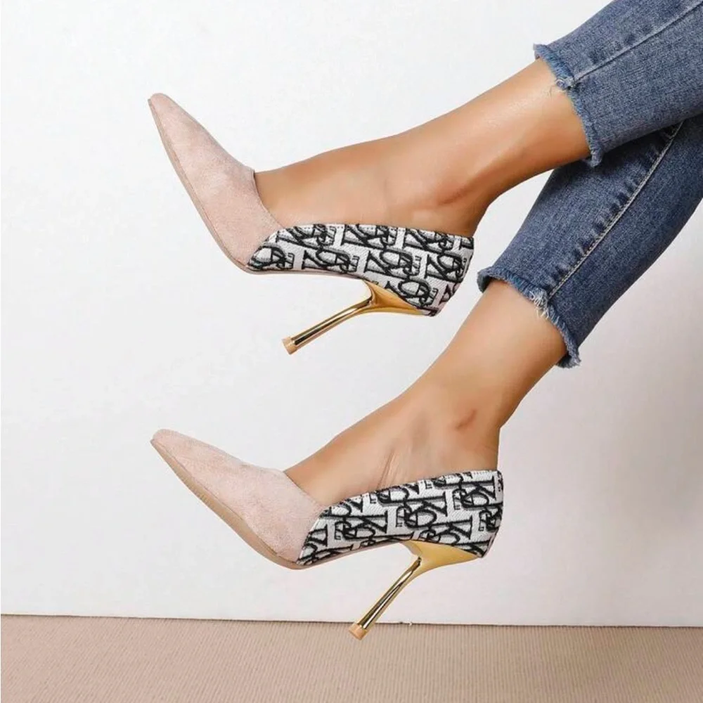 Women's Single High Heel Shoes, Elegant Fine Heel Design - Picture 4 of 4